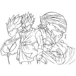 Раскраска: Dragon Ball Z (мультфильмы) #38528 - Бесплатные раскраски для печати