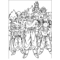 Раскраска: Dragon Ball Z (мультфильмы) #38617 - Бесплатные раскраски для печати
