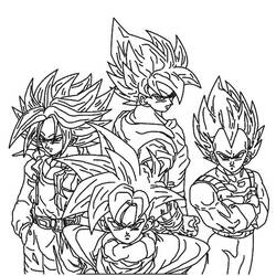 Раскраска: Dragon Ball Z (мультфильмы) #38713 - Раскраски для печати