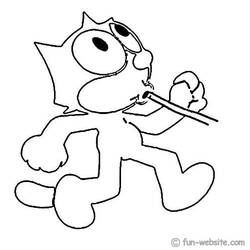 Раскраска: Кот феликс (мультфильмы) #47835 - Раскраски для печати