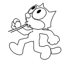 Раскраска: Кот феликс (мультфильмы) #47878 - Раскраски для печати