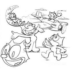 Раскраска: Кот феликс (мультфильмы) #47879 - Раскраски для печати
