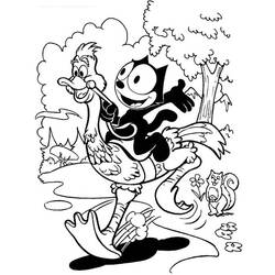Раскраска: Кот феликс (мультфильмы) #47881 - Раскраски для печати