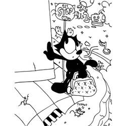 Раскраска: Кот феликс (мультфильмы) #47888 - Раскраски для печати