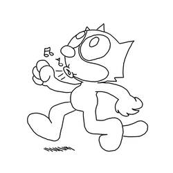 Раскраска: Кот феликс (мультфильмы) #47889 - Раскраски для печати