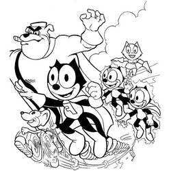 Раскраска: Кот феликс (мультфильмы) #47894 - Раскраски для печати