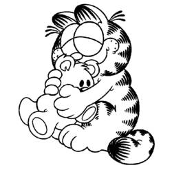 Раскраска: Garfield (мультфильмы) #26123 - Бесплатные раскраски для печати