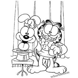 Раскраска: Garfield (мультфильмы) #26128 - Бесплатные раскраски для печати