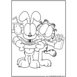 Раскраска: Garfield (мультфильмы) #26148 - Бесплатные раскраски для печати