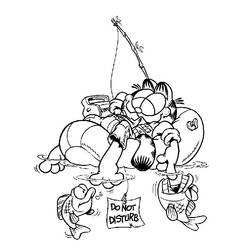 Раскраска: Garfield (мультфильмы) #26168 - Бесплатные раскраски для печати