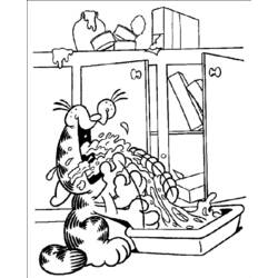 Раскраска: Garfield (мультфильмы) #26183 - Бесплатные раскраски для печати