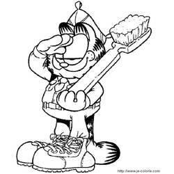 Раскраска: Garfield (мультфильмы) #26186 - Бесплатные раскраски для печати