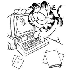 Раскраска: Garfield (мультфильмы) #26194 - Бесплатные раскраски для печати