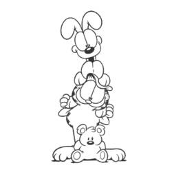 Раскраска: Garfield (мультфильмы) #26208 - Раскраски для печати