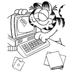 Раскраска: Garfield (мультфильмы) #26225 - Бесплатные раскраски для печати