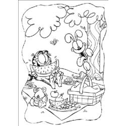 Раскраска: Garfield (мультфильмы) #26240 - Бесплатные раскраски для печати