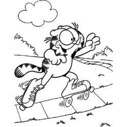 Раскраска: Garfield (мультфильмы) #26242 - Бесплатные раскраски для печати