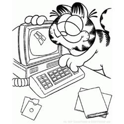 Раскраска: Garfield (мультфильмы) #26258 - Бесплатные раскраски для печати