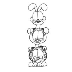 Раскраска: Garfield (мультфильмы) #26281 - Бесплатные раскраски для печати