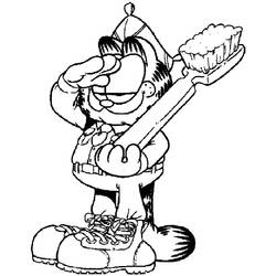 Раскраска: Garfield (мультфильмы) #26306 - Бесплатные раскраски для печати
