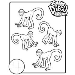 Раскраска: Иди, Диего! (мультфильмы) #48515 - Бесплатные раскраски для печати