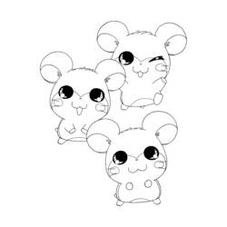 Раскраска: Hamtaro (мультфильмы) #39939 - Бесплатные раскраски для печати