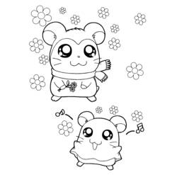 Раскраска: Hamtaro (мультфильмы) #39947 - Бесплатные раскраски для печати