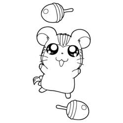 Раскраска: Hamtaro (мультфильмы) #39987 - Бесплатные раскраски для печати