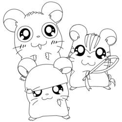 Раскраска: Hamtaro (мультфильмы) #40020 - Бесплатные раскраски для печати