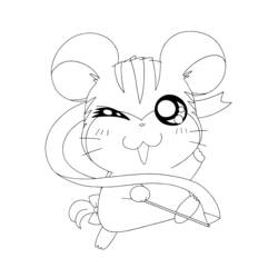 Раскраска: Hamtaro (мультфильмы) #40056 - Бесплатные раскраски для печати