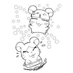 Раскраска: Hamtaro (мультфильмы) #40076 - Бесплатные раскраски для печати