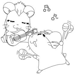 Раскраска: Hamtaro (мультфильмы) #40079 - Бесплатные раскраски для печати