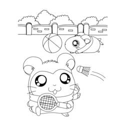 Раскраска: Hamtaro (мультфильмы) #40098 - Бесплатные раскраски для печати