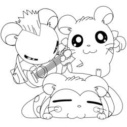 Раскраска: Hamtaro (мультфильмы) #40118 - Бесплатные раскраски для печати