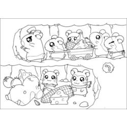 Раскраска: Hamtaro (мультфильмы) #40133 - Бесплатные раскраски для печати