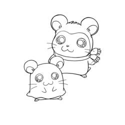 Раскраска: Hamtaro (мультфильмы) #40136 - Бесплатные раскраски для печати