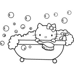 Раскраска: Привет котенок (мультфильмы) #36730 - Раскраски для печати