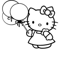Раскраска: Привет котенок (мультфильмы) #36733 - Бесплатные раскраски для печати
