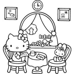 Раскраска: Привет котенок (мультфильмы) #36743 - Раскраски для печати