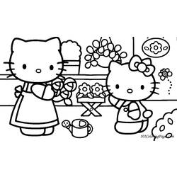 Раскраска: Привет котенок (мультфильмы) #36768 - Бесплатные раскраски для печати