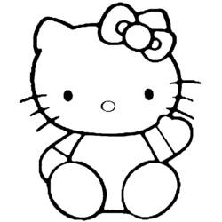 Раскраска: Привет котенок (мультфильмы) #36770 - Бесплатные раскраски для печати