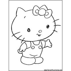 Раскраска: Привет котенок (мультфильмы) #36808 - Бесплатные раскраски для печати