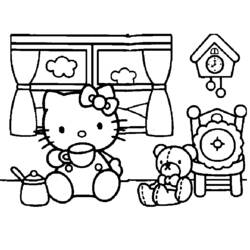 Раскраска: Привет котенок (мультфильмы) #36834 - Бесплатные раскраски для печати