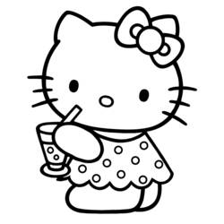 Раскраска: Привет котенок (мультфильмы) #36853 - Бесплатные раскраски для печати