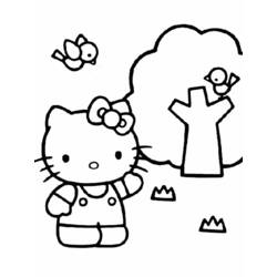 Раскраска: Привет котенок (мультфильмы) #36883 - Бесплатные раскраски для печати
