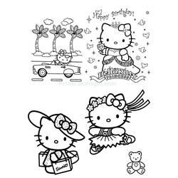 Раскраска: Привет котенок (мультфильмы) #36909 - Бесплатные раскраски для печати