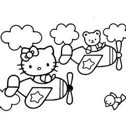 Раскраска: Привет котенок (мультфильмы) #36923 - Бесплатные раскраски для печати