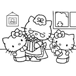 Раскраска: Привет котенок (мультфильмы) #36927 - Бесплатные раскраски для печати