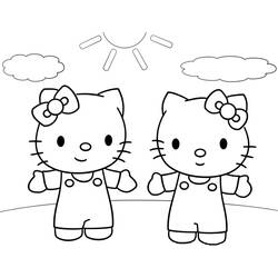 Раскраска: Привет котенок (мультфильмы) #36954 - Бесплатные раскраски для печати
