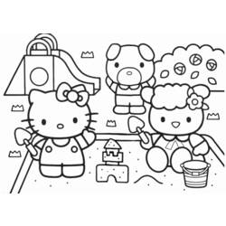 Раскраска: Привет котенок (мультфильмы) #36960 - Бесплатные раскраски для печати